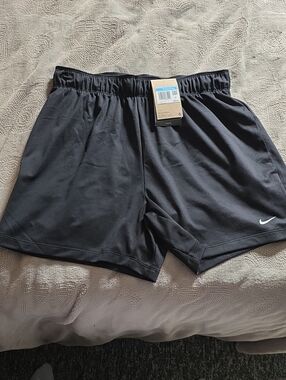 NWT Nike Black Performance Shorts with White Swoosh